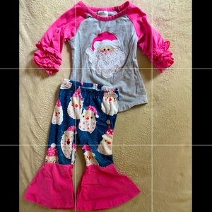 Pink Santa Pants Set